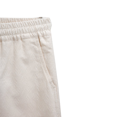 Merely Made Plant Jacquard Wide Shorts Cream 190SP Degli Uberti